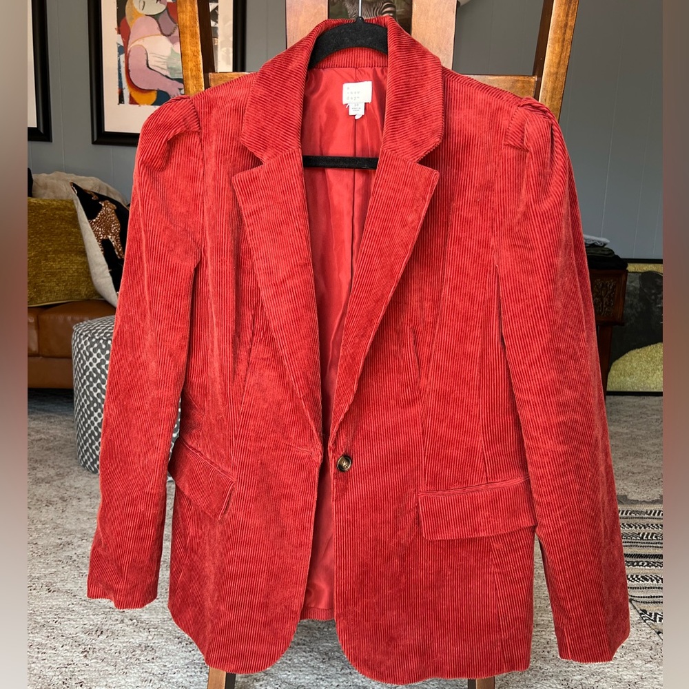 A New Day Red Corduroy Blazer